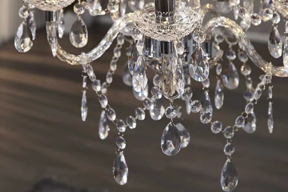 Eleganter Kronleuchter CRYSTAL 55cm klar Acryl 5-armig Lüster