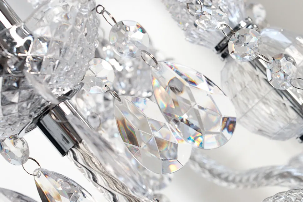 Eleganter Kronleuchter CRYSTAL 75cm klar Acryl 9-armig Lüster