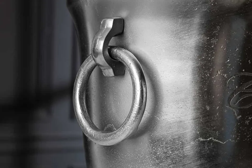 Eleganter Sektkühler CHAMPAGNE 40cm silber Flaschenkühler