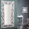 Eleganter Wandspiegel VENICE 180x90cm silber antik Barockstil