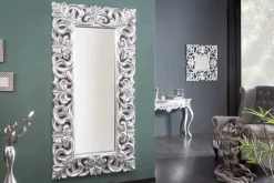 Eleganter Wandspiegel VENICE 180x90cm silber antik Barockstil