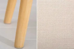 Elegante Sitzbank SCARLETT 90cm beige mit Armlehnen