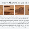Elegantes Servier Tablett CIANO 40x40cm Akazie Massivholz mit Griffen