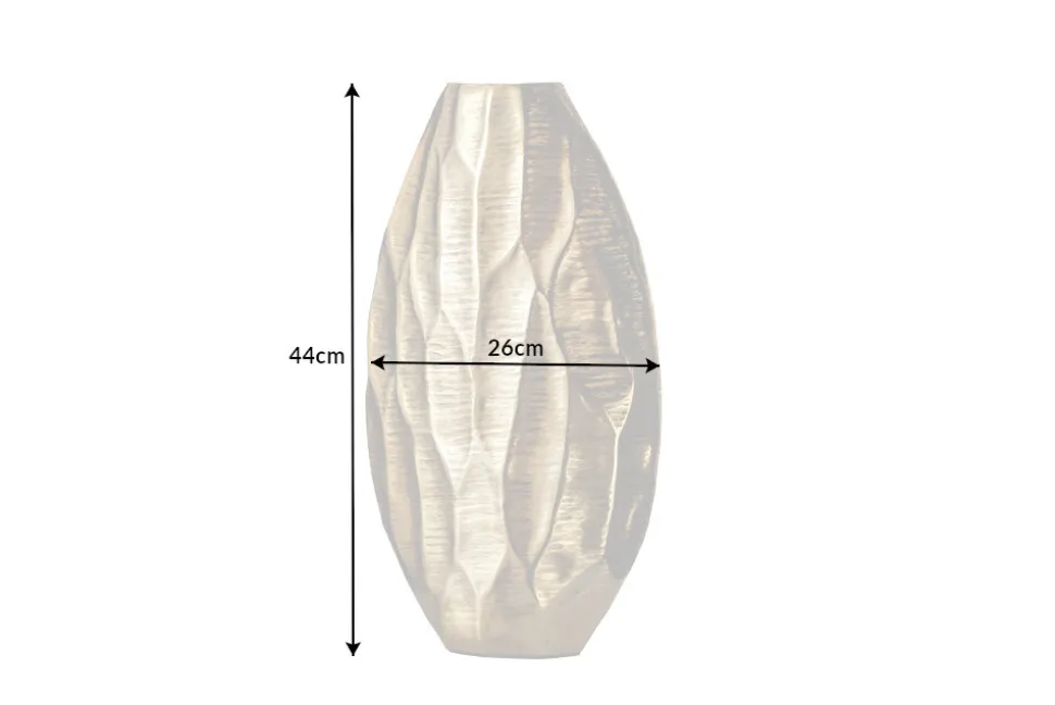 Elegante Vase ORGANIC ORIENT 44cm gold Hammerschlag Design