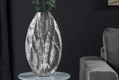 Elegante Vase ORGANIC ORIENT 44cm silber Hammerschlag Design
