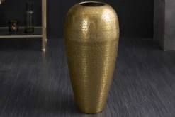 Elegante Vase ORIENTAL 50cm gold im Wild Hammerschlag Design
