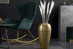 Elegante Vase ORIENTAL 50cm gold im Wild Hammerschlag Design