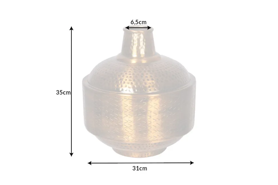 Elegante Vase ORIENT 35cm gold Hammerschlag Design