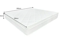 Ergonomische Boxspringmatratze CLOUD FLEX 180x200cm Tonnentaschenfederkern 7-Zonen
