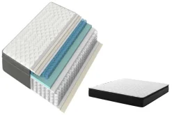 Ergonomische Matratze CLOUD FLEX 180x200cm dunkelgrau Tonnentaschenfederkern 9-Zonen