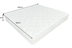 Ergonomische Matratze mit Topper CLOUD FLEX 160x200cm Tonnentaschenfederkern 7-Zonen