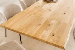 2er Set Ansteckplatten WILD OAK 50cm natur Wildeiche geölt Massivholz Esstisch Verlängerung Baumkante