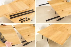 2er Set Ansteckplatten WILD OAK 50cm natur Wildeiche Verlängerung Schweizer Kante