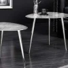 2er Set Couchtisch ELEMENTS 50cm silber Metall Handarbeit