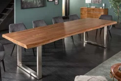 2er Set Tischgestell U-FRAME 80cm Edelstahl gebürstet matt Tischbeine Kufe Esstisch