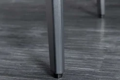 Esstisch MILANO 160cm weiß Marmor Keramik schwarzes Metallgestell