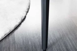 Esstisch MILANO 160cm weiß Marmor Keramik schwarzes Metallgestell