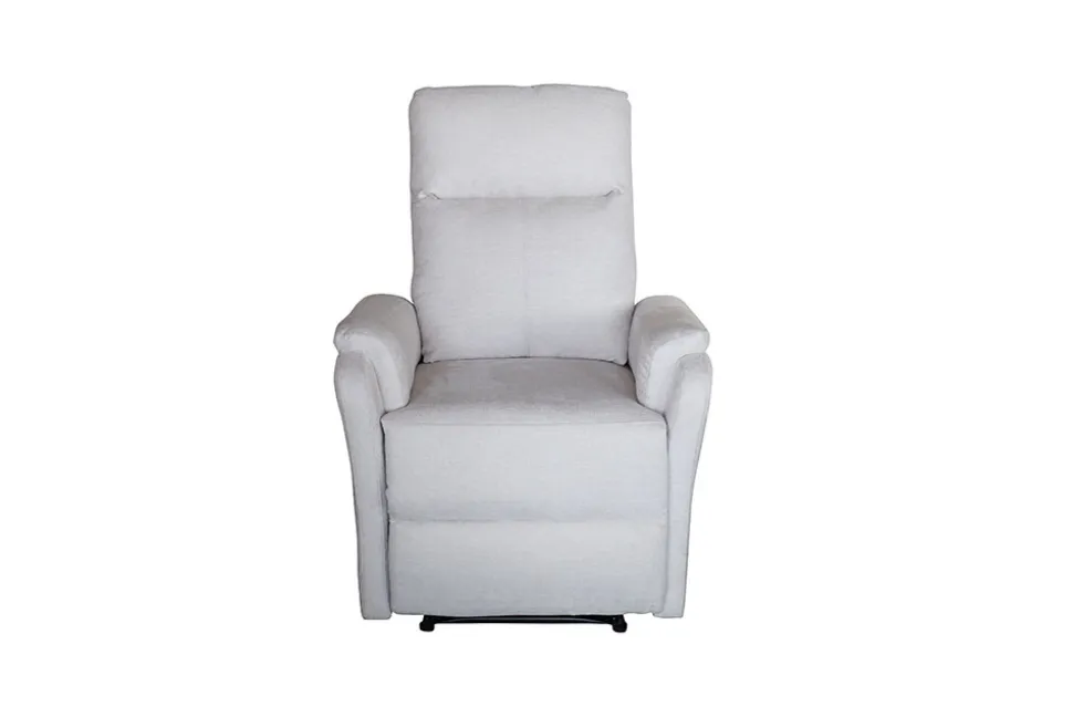 Exklusiver 1er Kinosessel HOLLYWOOD beige Strukturstoff elektrische Liegeposition