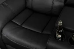 Exklusiver 5er Kinosessel HOLLYWOOD schwarz Ecksofa Getränkehalter Stauraum