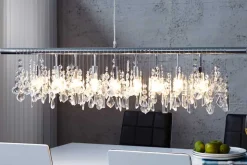 Extravagante Hängelampe DIAMONDS XL 120cm Kristall Lampe mit 9 Leuchten