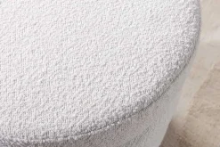 Extravagante Polsterbank VOGUE 115cm creme weiß Bouclé Sitzbank mit Stauraum