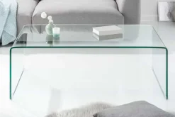 Extravaganter Glas Couchtisch FANTOME 110cm transparent