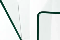 Extravaganter Glas Schreibtisch FANTOME 120cm transparent Esstisch Ganzglastisch