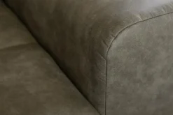 Extravaganter Hocker ELEGANCIA 110cm taupe mit Ziersteppung