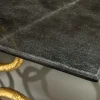 Extravaganter Konsolentisch WILDLIFE SNAKE 115cm schwarz gold Marmor Schlange Skulptur