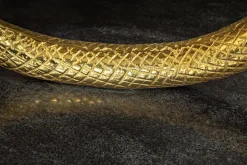 Extravaganter Konsolentisch WILDLIFE SNAKE 115cm schwarz gold Marmor Schlange Skulptur