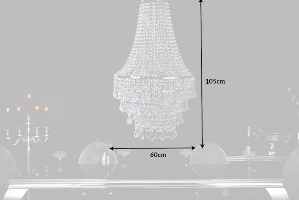Extravaganter Kronleuchter ROYAL XL 105cm Hängelampe Barock