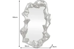 Extravaganter Wandspiegel VENETIA 150cm silber variable Aufhängung