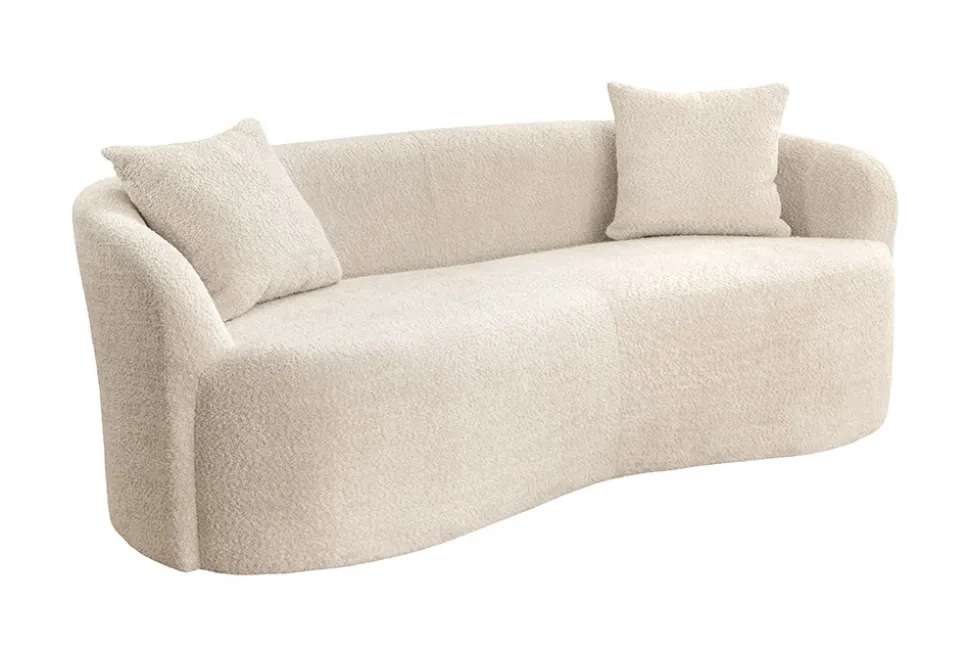 Extravagantes Sofa ELEMENTAL 180cm champagner beige Feinstrick Bouclé 2-Sitzer