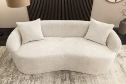 Extravagantes Sofa ELEMENTAL 180cm champagner beige Feinstrick Bouclé 2-Sitzer