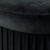 Faltbare Polsterbank ÉLAN 80cm schwarz Samt Sitzbank mit Stauraum