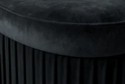 Faltbare Polsterbank ÉLAN 80cm schwarz Samt Sitzbank mit Stauraum