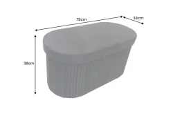 Faltbare Polsterbank ÉLAN 80cm schwarz Samt Sitzbank mit Stauraum