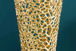Filigrane Design XXL Vase ABSTRACT LEAF 90cm gold Handarbeit