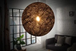 Filigrane Hängelampe COCOONING XL 60cm schwarz Kugelleuchte