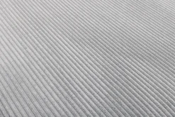 Großer Sitzhocker HEAVEN 100cm hellgrau Cord Federkern Sofahocker abnehmbarer Bezug