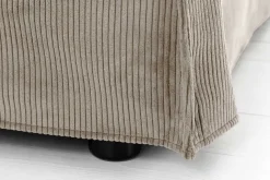 Großes 3-Sitzer Sofa HEAVEN 200cm greige Cord Federkern Hussensofa