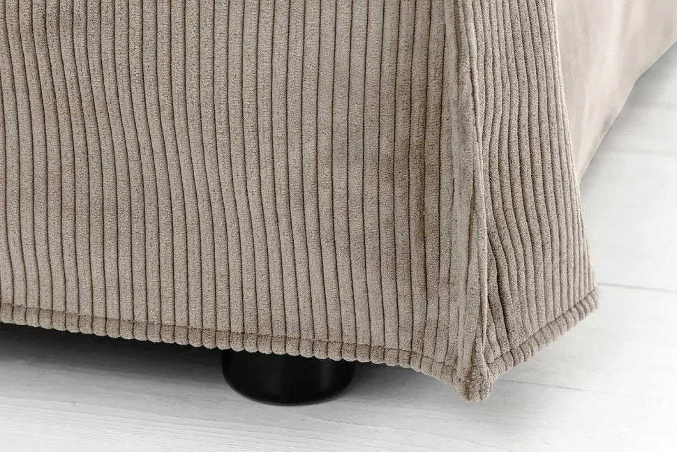 Großes 3-Sitzer Sofa HEAVEN 200cm greige Cord Federkern Hussensofa