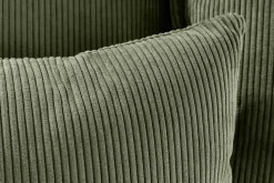 Großes 3-Sitzer Sofa HEAVEN 200cm grün Cord Federkern Hussensofa