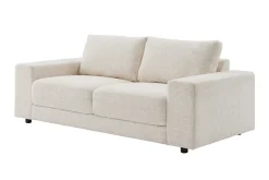 Großes Sofa LOFT 210cm champagner beige Chenille 3-Sitzer Couch Taschenfederkern