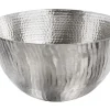 Handgearbeitete Deko Schale ORIENT 40cm silber Metall Hammerschlag Design