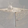 Handgearbeiteter Couchtisch ABSTRACT 60cm Alu gold im Gap Design