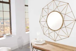 Handgearbeiteter Spiegel DIAMOND XL 90cm messing aus Eisen im Retro Design