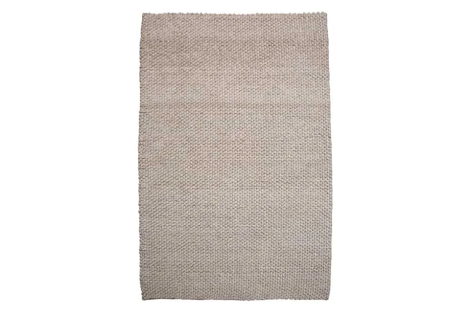 Handgearbeiteter Teppich WOOL 240x160cm beige aus Wolle