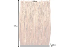 Handgefertigte Stehlampe NATURAL PARAVENT 180cm Longan-Holz Raumtrenner