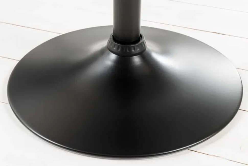 Höhenverstellbarer Barhocker COMFORT grau Cord drehbar mit Lehne Metall schwarz